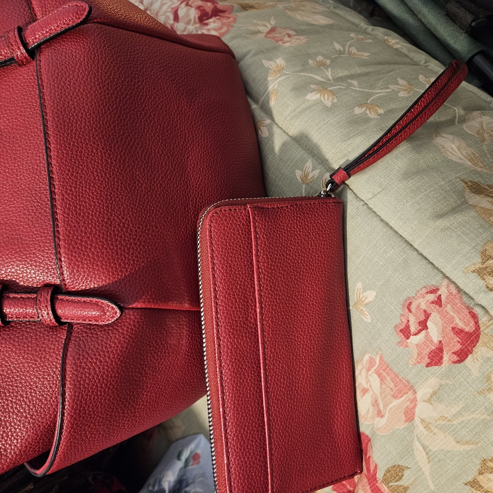Dana Buchman Red Satchel Bag - Picture 2 of 7